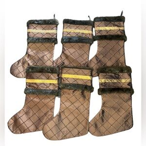 6 never used large & well made Christmas stockings